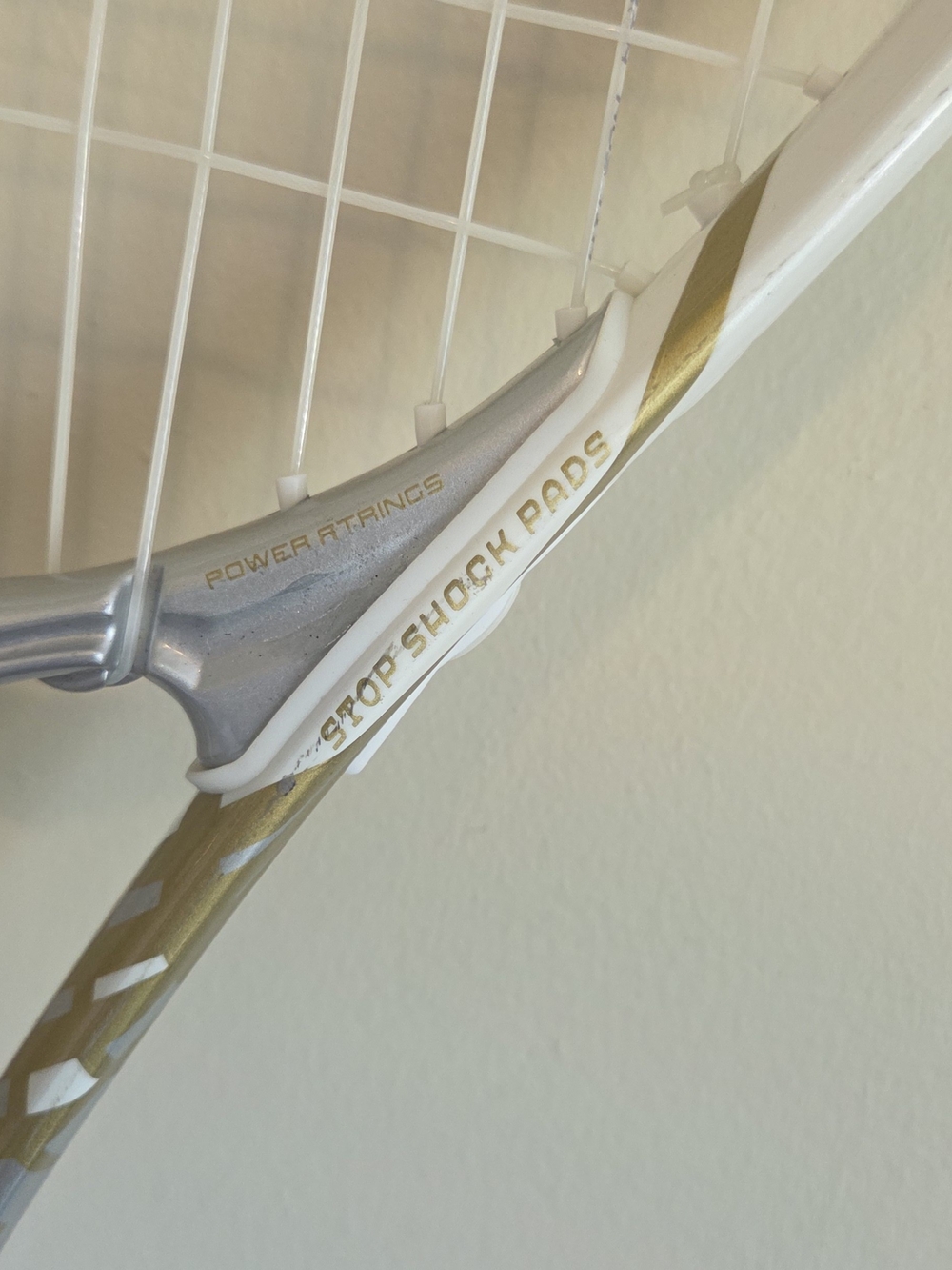 Wilson White Tennis Racket Wall Display with Red String Accent - Picture 5 of 8